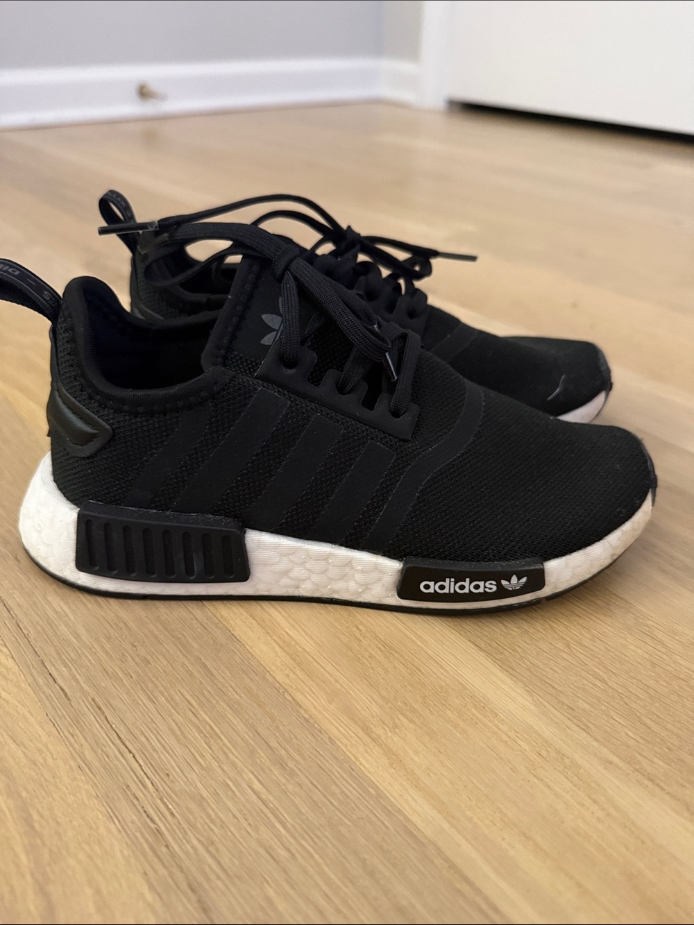 adidas Kids Black & White NMD R1 Sneakers